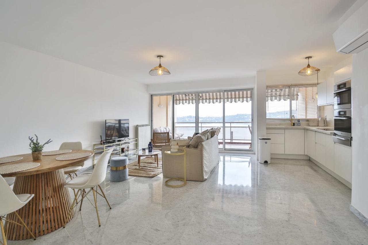 Sublime Appartement Vue Mer. Parking/Piscine/Clim ヴィルフランシュ・シュル・メール エクステリア 写真