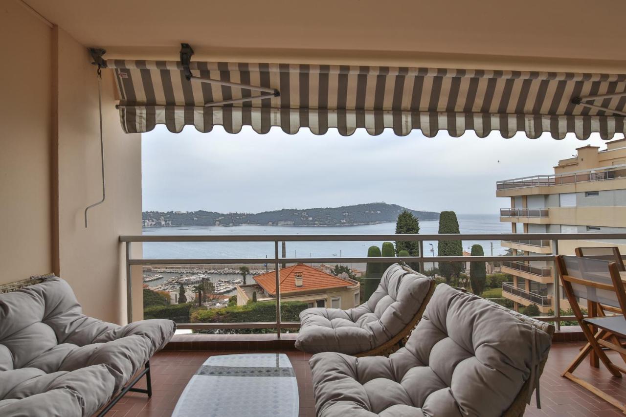 Sublime Appartement Vue Mer. Parking/Piscine/Clim ヴィルフランシュ・シュル・メール エクステリア 写真
