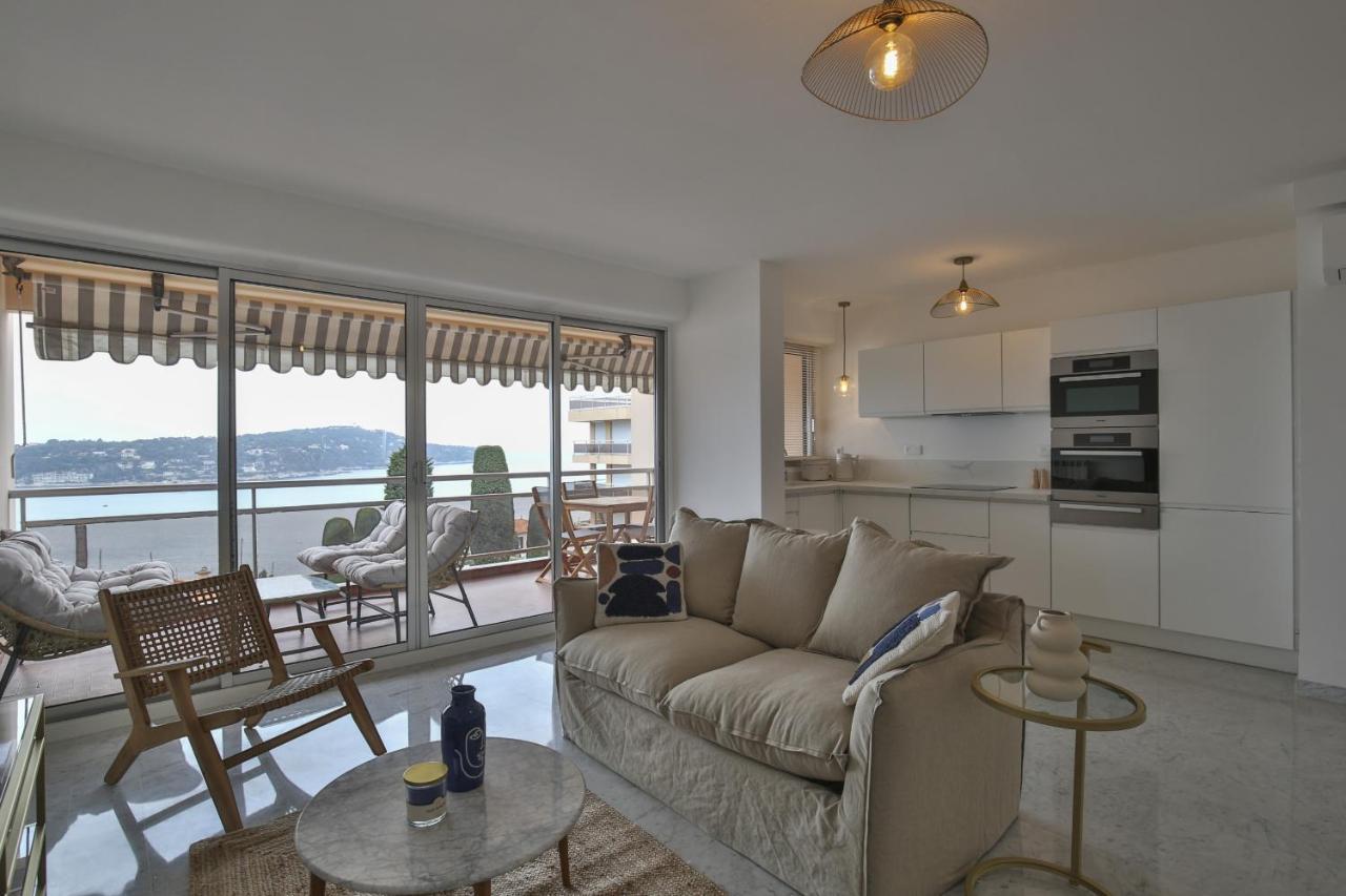 Sublime Appartement Vue Mer. Parking/Piscine/Clim ヴィルフランシュ・シュル・メール エクステリア 写真