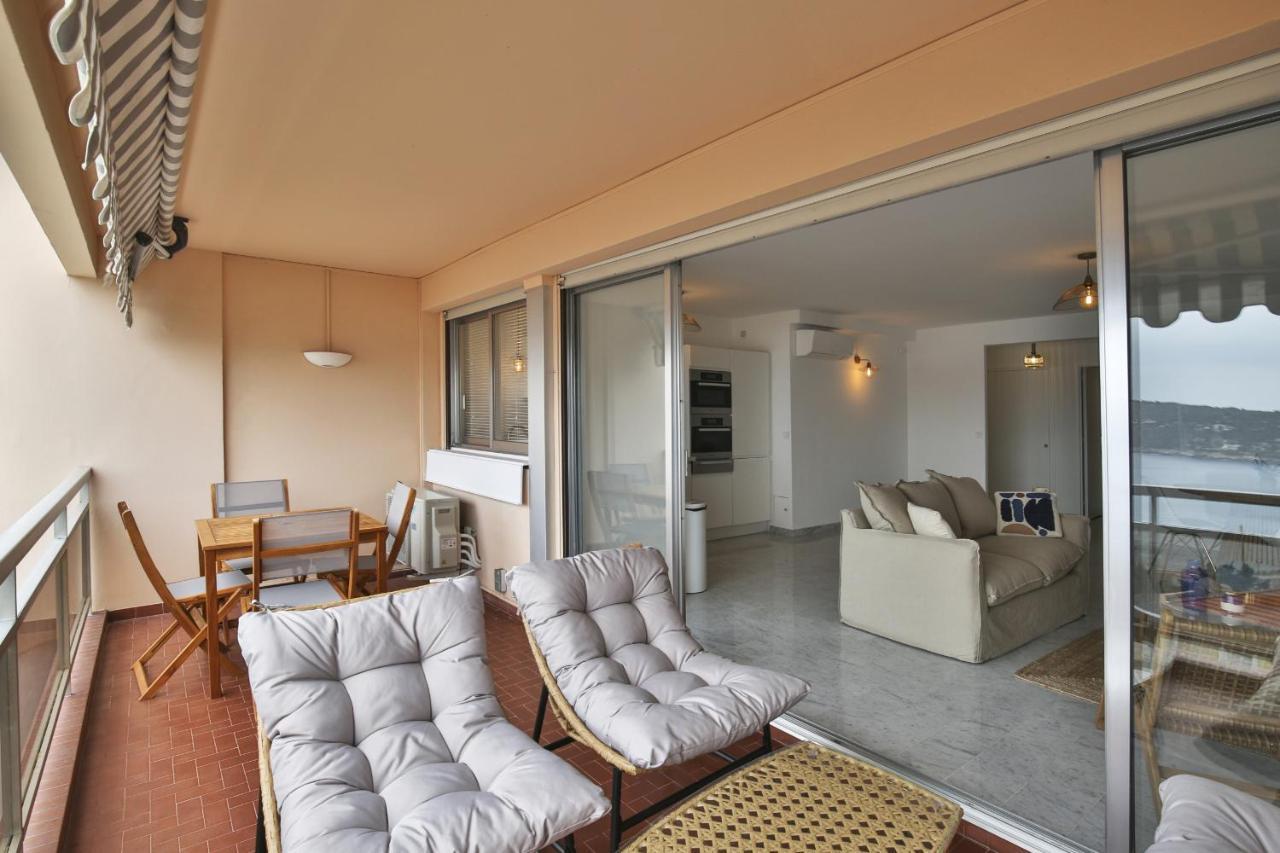 Sublime Appartement Vue Mer. Parking/Piscine/Clim ヴィルフランシュ・シュル・メール エクステリア 写真